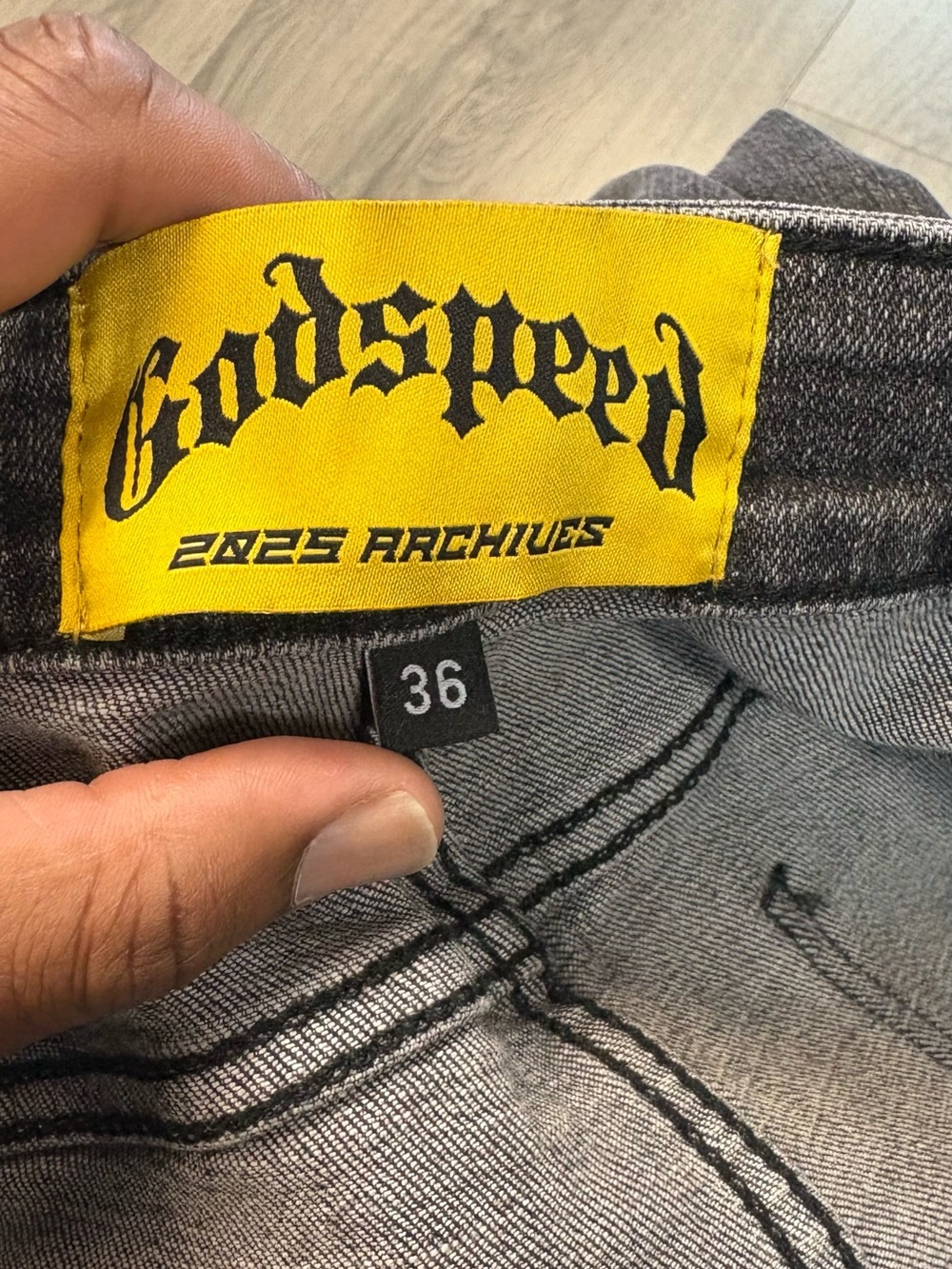 Godspeed patchwork jorts - Picture 3 of 5